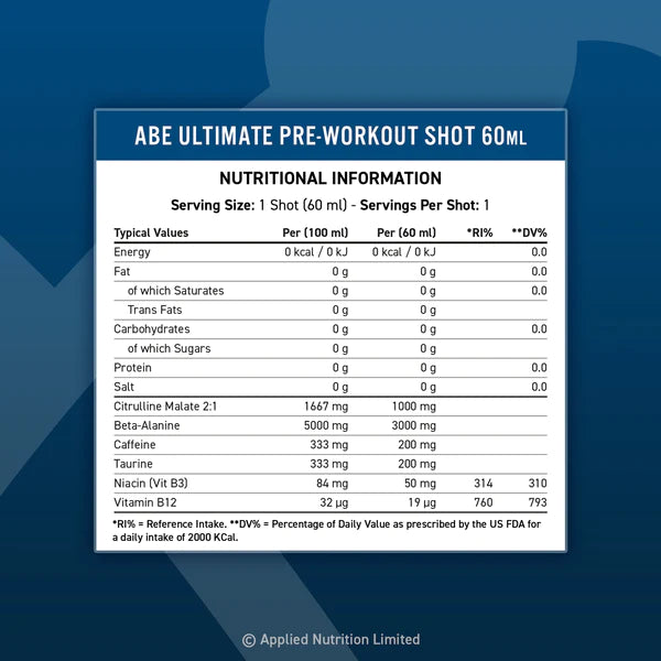 Pre Workout ABE - Shot 60 ml