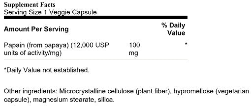 Papaya Papain Enzyme - 90 Kapseln