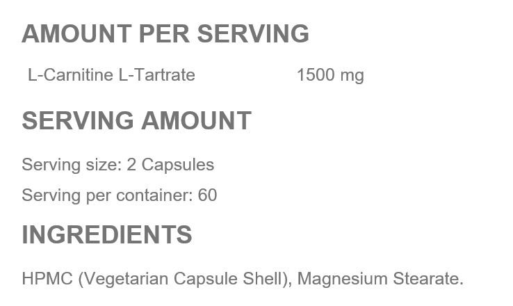 L-carnitine 1500 mg 120 capsules